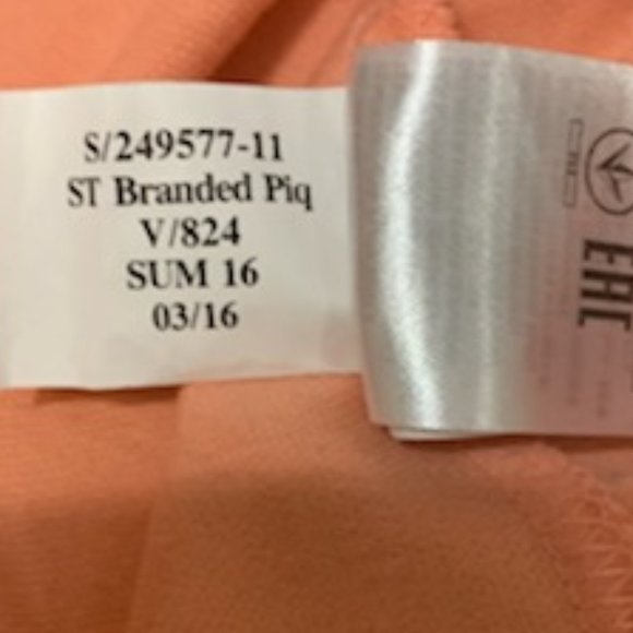ST Branded Salmon/Peach Polo with elephant logo - Picture 4 of 7